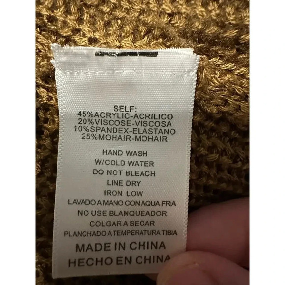 Listicle Cardigan Size Medium Mohair Blend Pockets - Picture 4 of 6